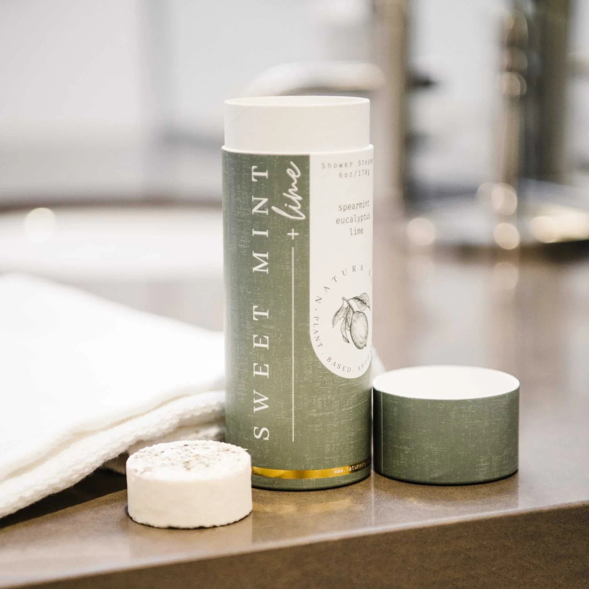 Natura Soy Shower Steamer Sweet Mint & Lime